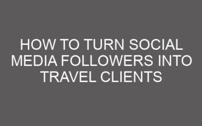 How to Turn Social Media Followers into Travel Clients